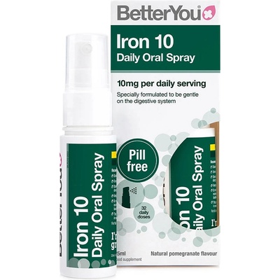 BetterYou Iron 10 Daily Oral Spray, Železo Orální sprej granátové jablko 25 ml