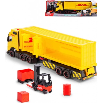 Dickie DHL nákladní auto Volvo FH 16 s vysokozdvižným vozíkem 35 cm
