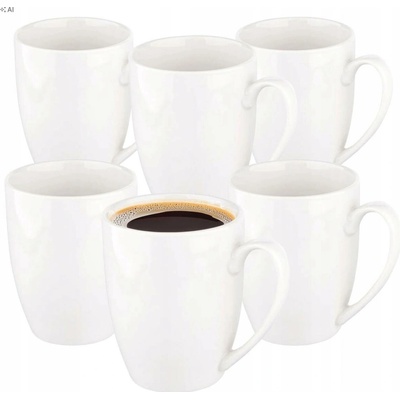 Design Hrnek s uchem na kávu čaj sada 6 hrnků Altom Bella 400 ml