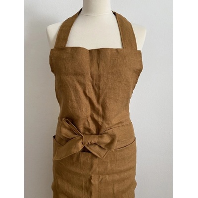 Tom Linen Lněná zástěra Cinnamon