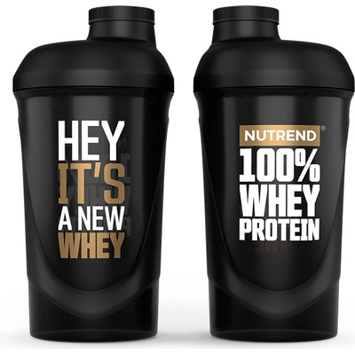 Nutrend Šejkr 100% Whey Protein 600ml - černý
