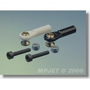 MPJet 2457 Kulový čep V1 pr.7 mm M3/3 Krátký Černý 6 ks