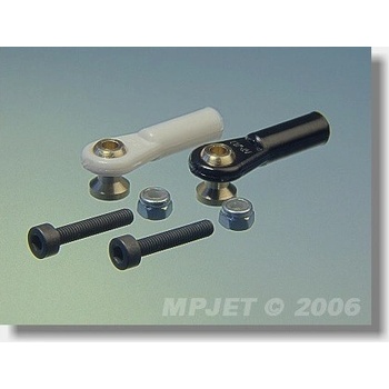 MPJet 2457 Kulový čep V1 pr.7 mm M3/3 Krátký Černý 6 ks