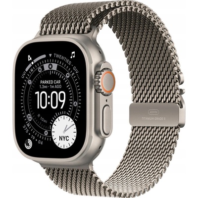 Apple Watch 49mm milánský tah z přírodního titanu - Small MGHN4ZM/A – Sleviste.cz