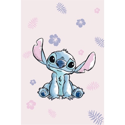 Mikroflanelová deka Stitch a Lilo pink