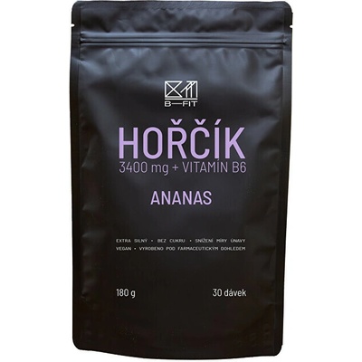 B-Fit Club Hořčík 3400 mg + Vitamín B6 ananas 180 g