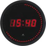 Alba Стенен часовник с LED дисплей, 30 см, ALBA "Horled", черен HORLED (HORLED)