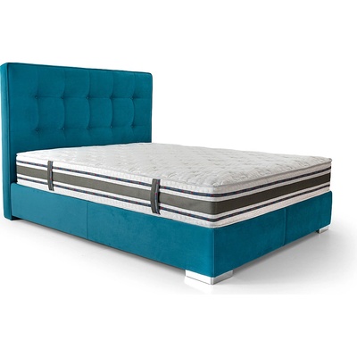 Мебели КАМБО Тапицирано легло Boxspring Spark 10 Морско син