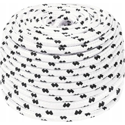 SHUMEE Splétané lodní lano bílé 6 mm × 100 m polyester