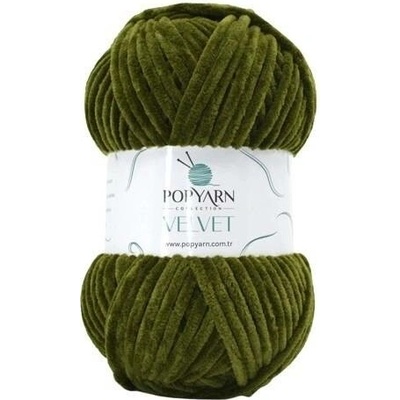 POPYARN Pletací příze Velvet B020 - zelená