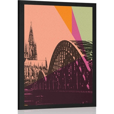 Plakát digitální ilustrace města Kolín - 40x60 no frame