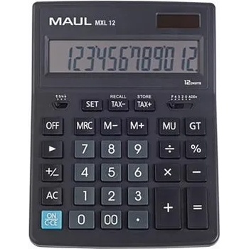 MAUL Настолен калкулатор, 12 цифри, maul "mxl 12", черен 7267090 (7267090)