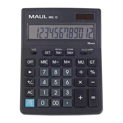 MAUL Настолен калкулатор, 12 цифри, maul "mxl 12", черен 7267090 (7267090)