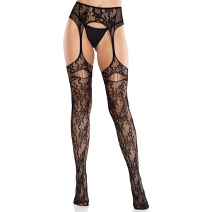  Чорапи с жартиери, мрежести и дантелени - Net Stockings Garter Belt S/M/L (LEGAV07887)