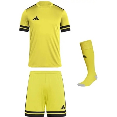 adidas fotbalový komplet Squadra 25 dres trenky a stulpny žluto černý