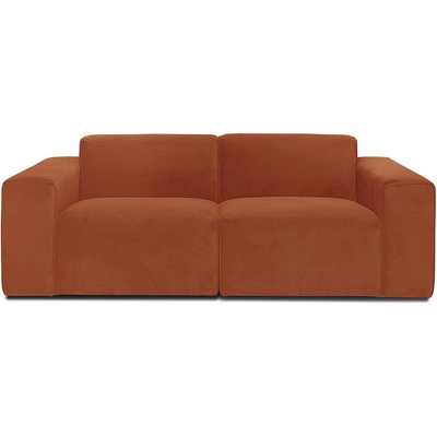 Scandic Оранжев велурен диван 202 cm Sting - Scandic (STING 2 STR. WAVE 20-2)