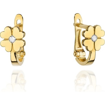 Blink-Blink Diamantové náušnice ŠTVORLÍSTOK 3344ZDB