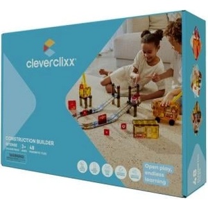 Cleverclixx - Магнитен строителен комплект Construction Builder Pack Intense - 48 бр (CLEVER_CC-1033)