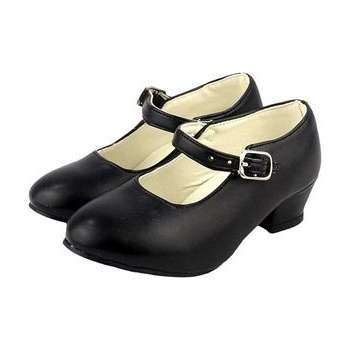 Dětské baleríny na podpatku černá