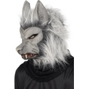 Maska vlkodlak šedá s vlasy