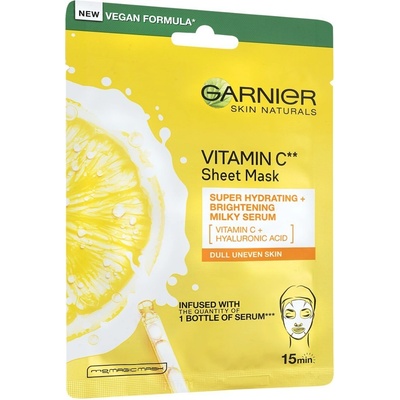 Garnier Hydratačná textilné maska pre rozjasnenie pleti s vitamínom C 28 g