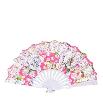 Ветрило в цикламено с рози и сребрист брокат