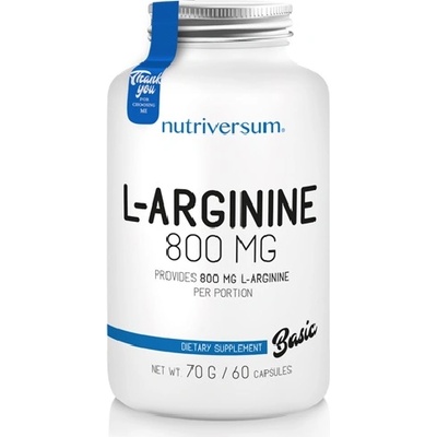 Nutriversum L-Arginine 800mg, 60 Capsules