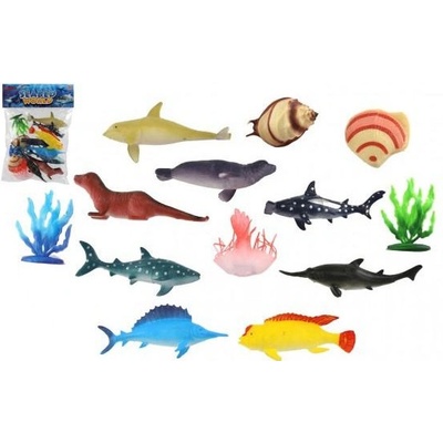 Teddies Zvieratká morská s doplnkami plast 13 ks 10 - 13 cm