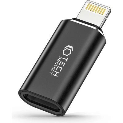 Tech-Protect Ultraboost adaptér Lightning / USB-C OTG, čierny
