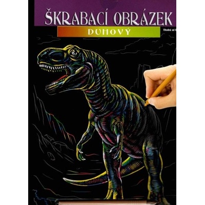 SMT Creatoys Škrabací obrázek duhový 20 x 25 cm Tarbosaurus
