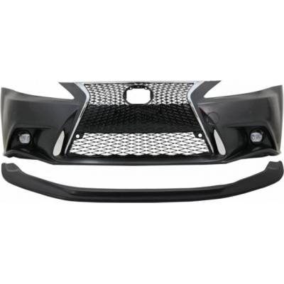 KITT Front Bumper with Lower Spoiler Lip suitable for Lexus IS XE20 (2005-2013) IS F Sport Facelift XE30 (2014-up) Design
