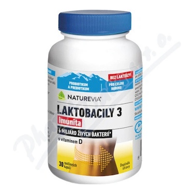 NatureVia Laktobacily 3 Imunita 30 kapsúl