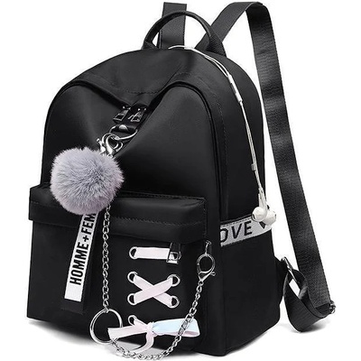 Charon Дамска Раница Charon Claire, Различни цветове, Черна (QWKD-02-BLACK)