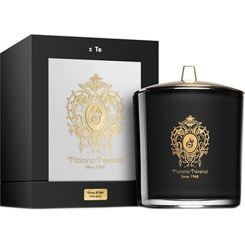 Tiziana Terenzi Ebony & Teck Black Glass Candle ароматна свещ с дървен фитил унисекс 1000 гр