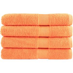 vidaXL Премиум кърпи SOLUND 4 бр оранжеви 100x200 см 600 gsm (137390)