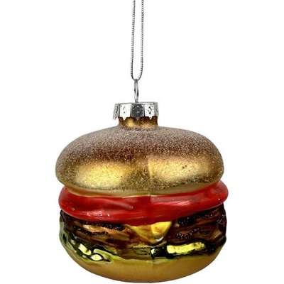 TORO VIANOČNÝ HAMBURGER ORNAMENT 7,5X8,5CM SKLO