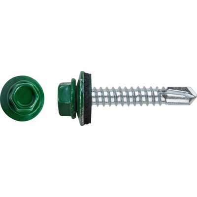Farmářský vrut se šestihrannou hlavou SW8 pozink. zelený 4,8x35 mm-na váhu – Hledejceny.cz