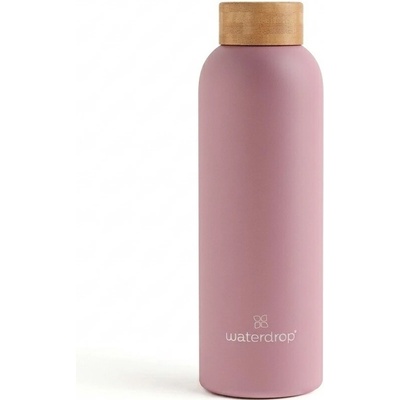 Waterdrop termo nerezová lahev 600 ml Pastelová růžová matná