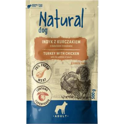 Natural Krůta s kuřetem s přídavkem broskve 500 g