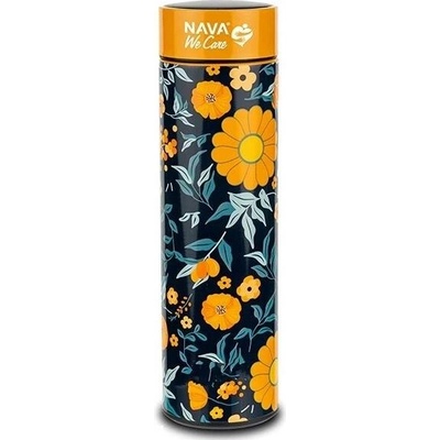 Nava termohrnek s ukazatelem teploty We Care 500 ml žlutý