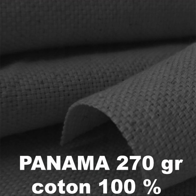 Panama bavlněná látka 270 gr/m2, Grafitová