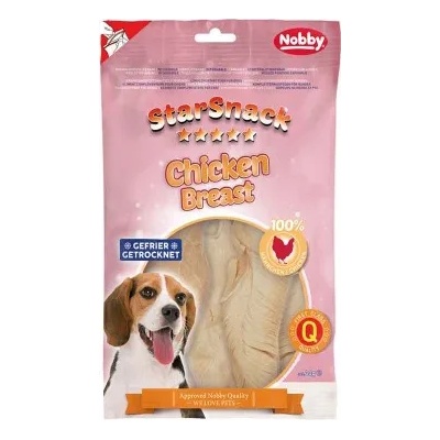 NOBBY Лакомство StarSnack сушени пилешки гърди - 100% пилешко месо и 3, 5% мазнини, изсушени чрез замразяване, 40 гр - NOBBY Германия - 50792