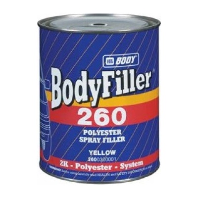HB BODY Filler 260 polyester spray filler 2K 1L žltý