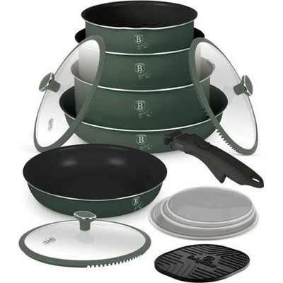 BERLINGERHAUS Sada riadu s titánovým povrchom 13 ks Matte Green Collection