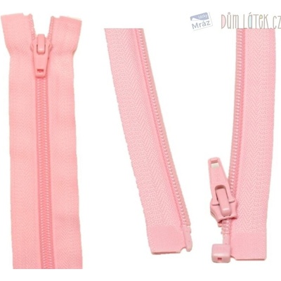 YKK Zips špirálový deliteľný svetlo ružový 70 cm
