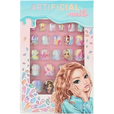 TOPModel Комплект изкуствени нокти, Тюркоаз, Лизи, 24 бр