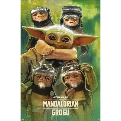 Plakát Star Wars Mandalorian a Grogu Anzellans