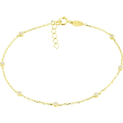 GEMMAX Jewelry Jemný zlatý řetízkový náramek GLBYB-19-03450