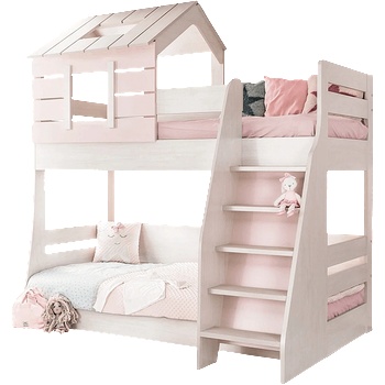 Carmen Двуетажно детско легло pink house - дясно