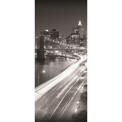 Postershop Fototapeta samolepícíBrooklyn Bridge černobílý rozměry 211x91 cm